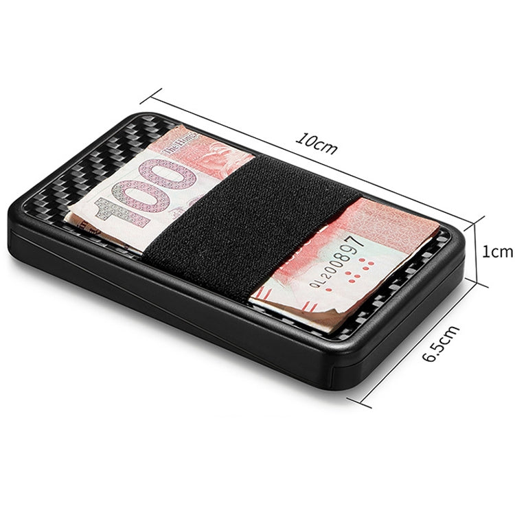 New-Bring  Carbon Fiber Metal Card Holder Male Personality Card Holder Anti-Theft  RFID Ultra-Thin Small Card Box(Black) - Home & Garden by New-Bring | Online Shopping UK | buy2fix