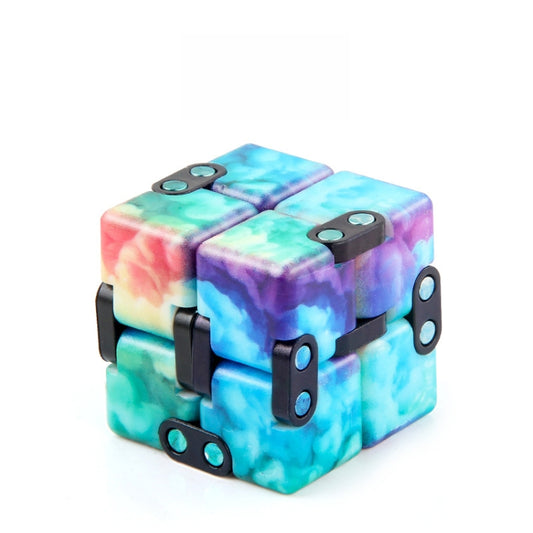 3 PCS Unlimited Magics Cube Colorful UV Printing Pocket Magic Cube Variety Folding Fingertip Magic Cube Decompression Toy(NO.168-8-36 Color Flower Pattern) - Magic Cubes by buy2fix | Online Shopping UK | buy2fix