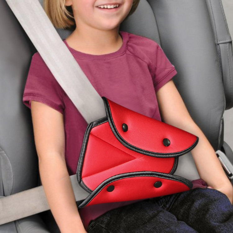 Car Seat Safety Belt Cover Sturdy Adjustable Triangle Safety Seat Belt Pad Clips Child Protection(Red) - Seat Belts & Padding by buy2fix | Online Shopping UK | buy2fix