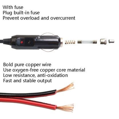 Car Compressor Refrigerator Line 12/24V Semiconductor Refrigerator Power Cord Cigarette Lighter Line, Specification: Without Switch 5m - In Car by buy2fix | Online Shopping UK | buy2fix