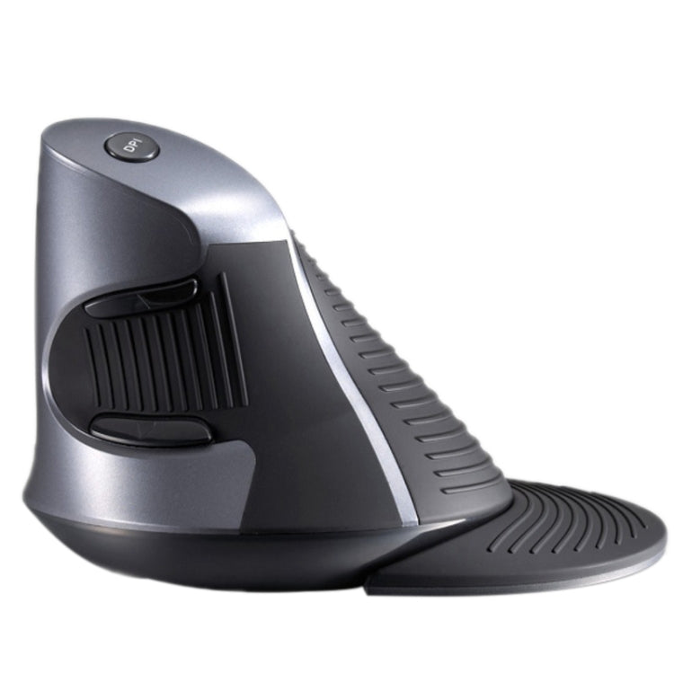 DELUX M618 6-Keys Vertical Snail Ergonomic Wireless Mouse(Black) - Wireless Mice by DELUX | Online Shopping UK | buy2fix