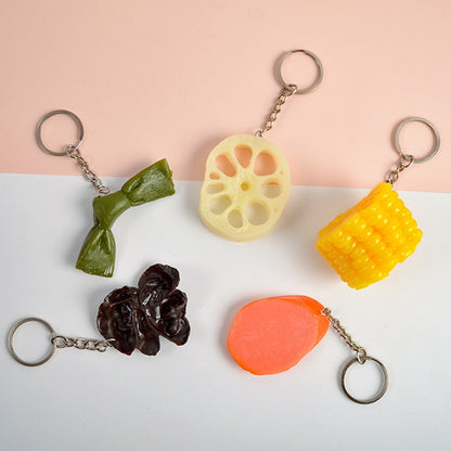 5 PCS Keychain Lotus Root PVC Simulation Vegetable Model Pendant Creative Play House Small Toys - Model Toys by buy2fix | Online Shopping UK | buy2fix