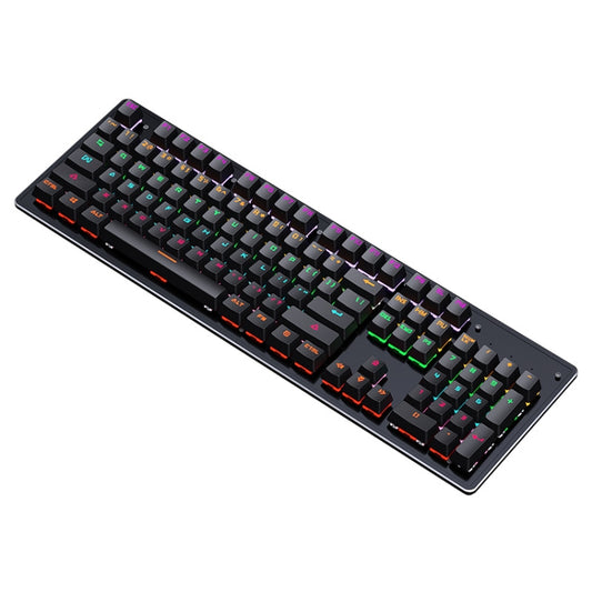 LEAVEN K880 104 Keys Gaming Green Axis Office Computer Wired Mechanical Keyboard, Cabel Length:1.6m(Black) - Wired Keyboard by LEAVEN | Online Shopping UK | buy2fix