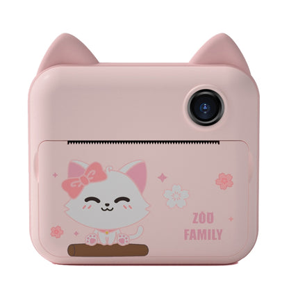 P1 Children Camera Printer Digital Toys Pocket Student Homework Mistakes Collections Printer, Style: Pink Cat + 16G - Consumer Electronics by buy2fix | Online Shopping UK | buy2fix