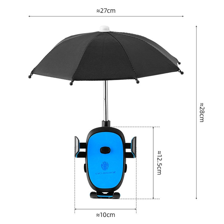 CYCLINGBOX BG-2935 Bicycle Mobile Phone Bracket With Umbrella Waterproof Navigation Electric Car Mobile Phone Frame, Style: Rearview Mirror Installation (Red) - Holders by CYCLINGBOX | Online Shopping UK | buy2fix