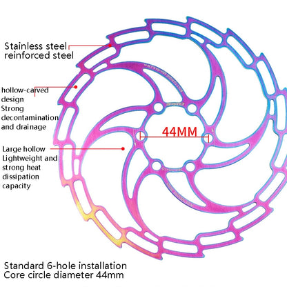 IIIPRO Bike Disc Mountain Bike Hollow Disc Dish Six Nail Brake Pad, Style: 203mm - Outdoor & Sports by buy2fix | Online Shopping UK | buy2fix