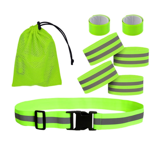 Reflective Elastic Band Suit Night Running Construction Site Traffic Safety Reflective Equipment,Style: 1 Belt+4 Arm Strap+2 Snap Circle+ Storage Bag - Workplace Safety Supplies by buy2fix | Online Shopping UK | buy2fix