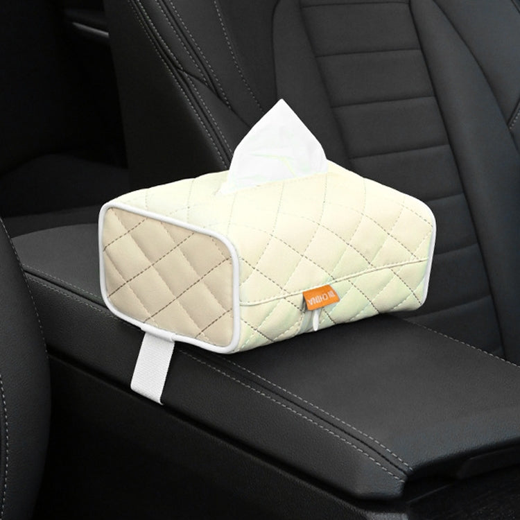 2 PCS GM-020 Car Sun Visor Chair Back Mount Car Paper Towel Box(Beige) - In Car by buy2fix | Online Shopping UK | buy2fix