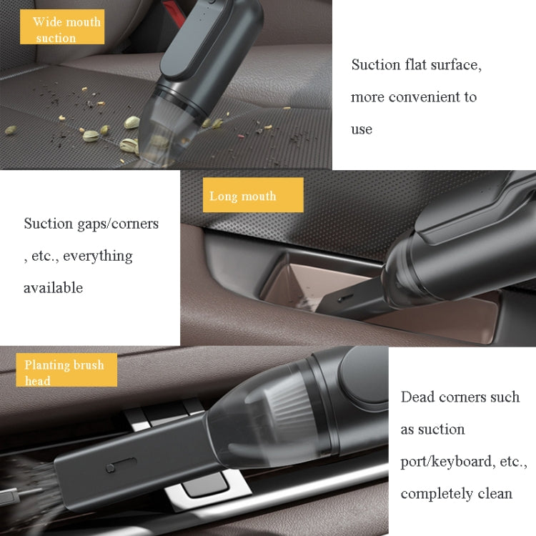 13000 Pa Car Vacuum Cleaner Wireless Handheld Mini Multi-Function UV Sterilization Vacuum Cleaner(Ink Green) - In Car by buy2fix | Online Shopping UK | buy2fix