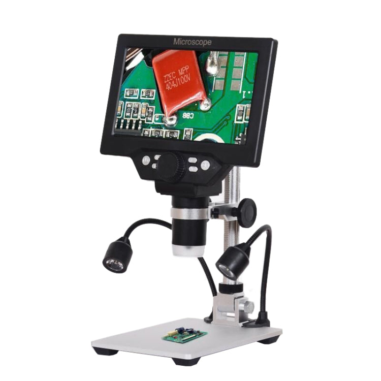 G1200D 7 Inch LCD Screen 1200X Portable Electronic Digital Desktop Stand Microscope(UK Plug Without Battery) - Consumer Electronics by buy2fix | Online Shopping UK | buy2fix