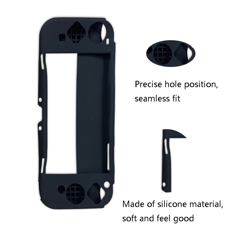 KJH NS-067 Host Siamese Silicone Protective Case For Switch OLED(Black) - Cases by KJH | Online Shopping UK | buy2fix