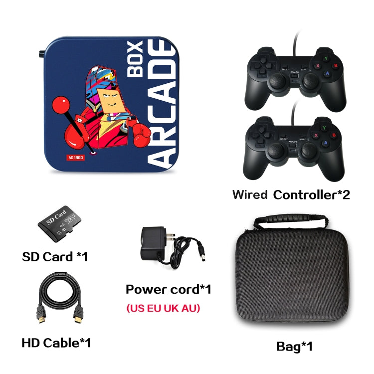 Arcade Box 256G Wired Video Game Machine Box 4K HD Display For PS1/PSP/N64/DC, AU Plug - Pocket Console by buy2fix | Online Shopping UK | buy2fix