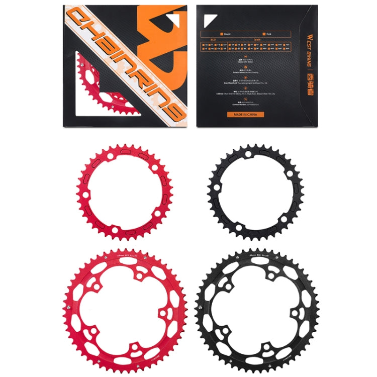 WEST BIKING YP0719274 53-39T Road Bike Crank Racing Double Disc(Red) - Outdoor & Sports by WEST BIKING | Online Shopping UK | buy2fix