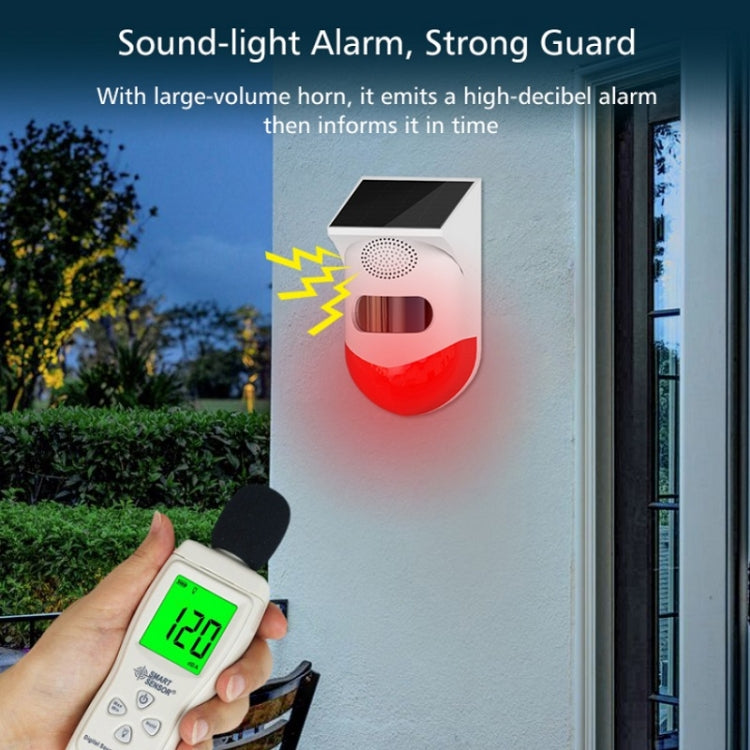 Outdoor Waterproof Solar Infrared Alarm, Spec: Recording - Security by buy2fix | Online Shopping UK | buy2fix