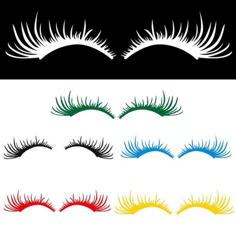 5 Pairs Car Big Lamp Eyebrow Sticker Sexy Eye Eyelash Car Sticker(Red) - In Car by buy2fix | Online Shopping UK | buy2fix