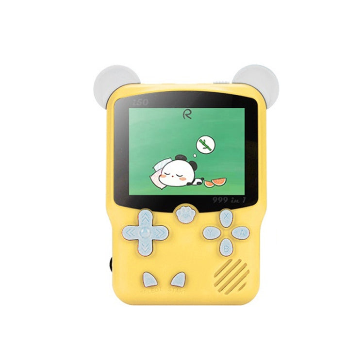 I50 999 in 1 Children Cat Ears Handheld Game Console, Style: Singles (Yellow) - Pocket Console by buy2fix | Online Shopping UK | buy2fix
