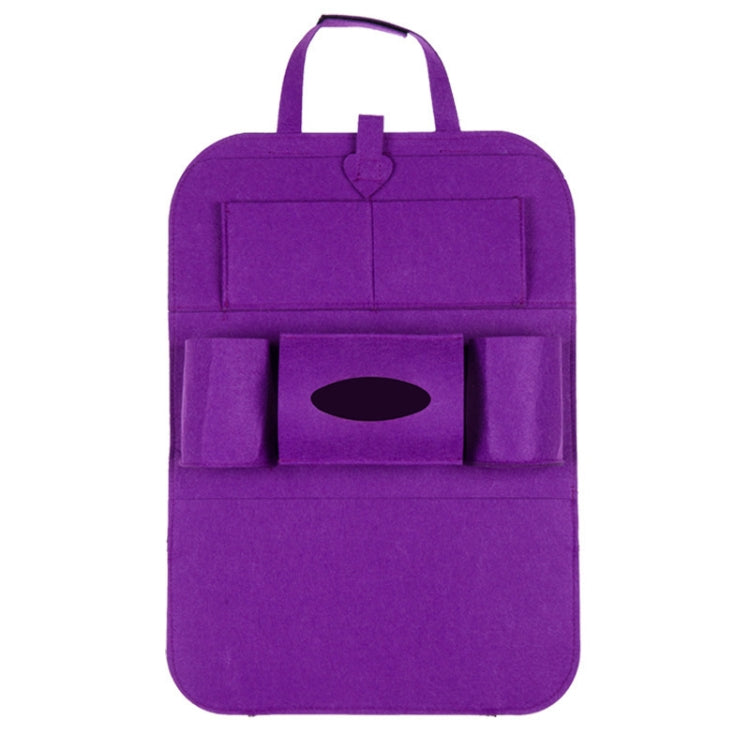 Thicken Felt Cloth Car Seat Storage Bag(Purple) - In Car by buy2fix | Online Shopping UK | buy2fix