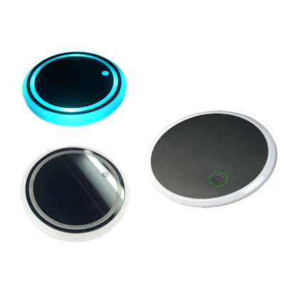 1 Pair 68mm LED Smart Light-Emitting Coaster Light Car Cup Slot Atmosphere Light(Beverage) - In Car by buy2fix | Online Shopping UK | buy2fix