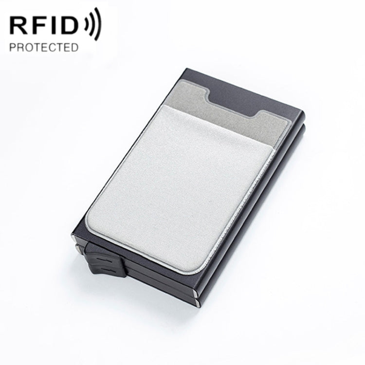 RFID Aluminum Alloy Anti-Degaussing Coin Card Holder(Black Silver) - Antimagnetic RFID Package by buy2fix | Online Shopping UK | buy2fix