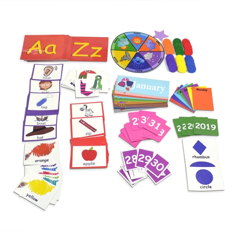 Calendar Weather Card Alphabet Word Card Bag - Early Education Toys by buy2fix | Online Shopping UK | buy2fix