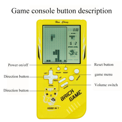 Large Screen Retro Children Handheld Game Console(Yellow) - Pocket Console by buy2fix | Online Shopping UK | buy2fix