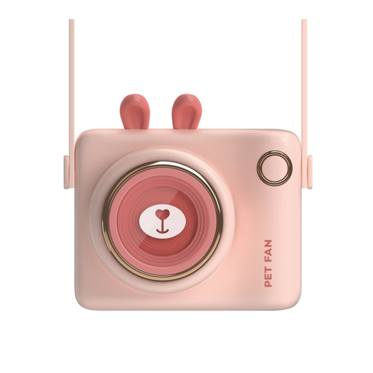GL106 USB Rechargeable Hand-Held Portable No-Leaf Mini Camera Fan, Style Rabbit (Pink) - Consumer Electronics by buy2fix | Online Shopping UK | buy2fix