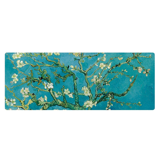 400x900x3mm Locked Am002 Large Oil Painting Desk Rubber Mouse Pad(Apricot Flower) - Mouse Pads by buy2fix | Online Shopping UK | buy2fix