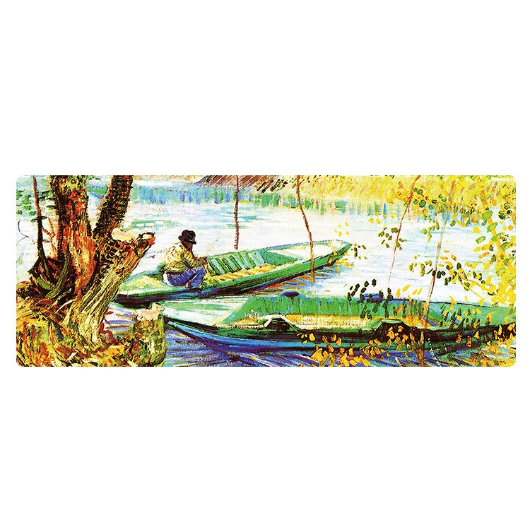 400x900x3mm Locked Am002 Large Oil Painting Desk Rubber Mouse Pad(Fisherman) - Mouse Pads by buy2fix | Online Shopping UK | buy2fix