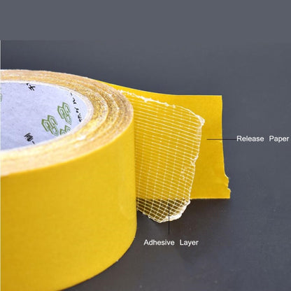 50mmx50 m Double-sided Fiberglass Grid Sticky Adhesive Fiber Transparent Mesh Tape - Tapes by buy2fix | Online Shopping UK | buy2fix