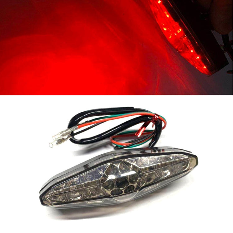 Motorcycle 15LED Brake Light Tail Light Decoration Lamp(White Shell) - In Car by buy2fix | Online Shopping UK | buy2fix