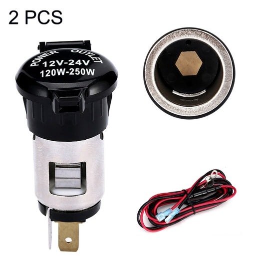2 PCS Car Modified Cigarette Lighter Car Charging Power Socket No Cigarette Type (with 1.5m Line) - In Car by buy2fix | Online Shopping UK | buy2fix