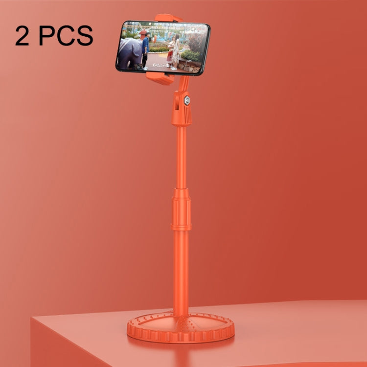 2 PCS Multifunctional Live Telescopic Mobile Phone Desktop Bracket(Active Orange) - Consumer Electronics by buy2fix | Online Shopping UK | buy2fix