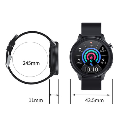 LOANIY E80 1.3 Inch Heart Rate Detection Smart Watch, Color: Blue Silicone - Smart Watches by LOANIY | Online Shopping UK | buy2fix