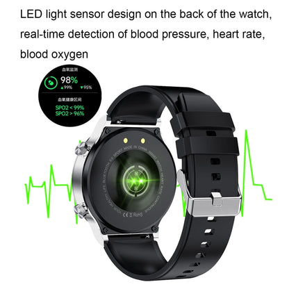 ME88 1.32 Inch Heart Rate Sleep Monitoring Smart Watch(Black Leather) - Smart Wear by buy2fix | Online Shopping UK | buy2fix