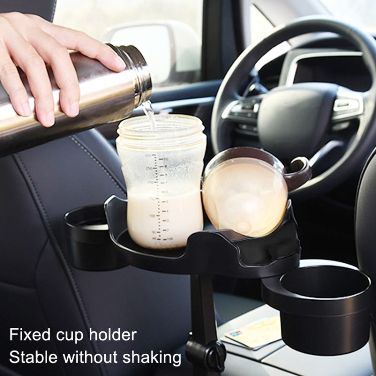 Car Water Cup Holder Dinner Plate Rack Rotatable Mobile Phone Holder(Black) - In Car by buy2fix | Online Shopping UK | buy2fix