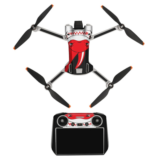 Sunnylife Drone+Remote Control Protective Sticker For DJI Mini 3 Pro RC Version(Shark Red) - Stickers by Sunnylife | Online Shopping UK | buy2fix