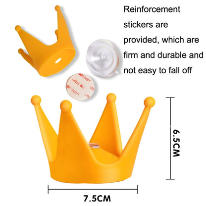 2PCS Motorcycle Crown Sucker Helmet Decoration(Yellow) - In Car by buy2fix | Online Shopping UK | buy2fix