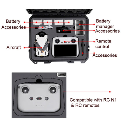 Waterproof Storage Box Carrying Protective Box for DJI Mini 3 Pro(Black) - DJI & GoPro Accessories by buy2fix | Online Shopping UK | buy2fix