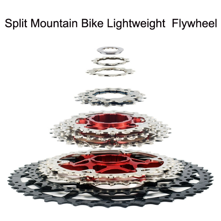VG Sports Split Mountain Bike Lightweight Cassette Flywheel, Style: 11 Speed 42T (Silver) - Outdoor & Sports by VG Sports | Online Shopping UK | buy2fix
