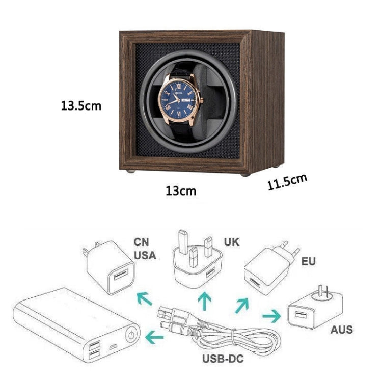 USB Automatic Mechanical Watch Shaker Watch Rotates Places Storage Box, Color: 1 Watch Black - Watch Storages by buy2fix | Online Shopping UK | buy2fix