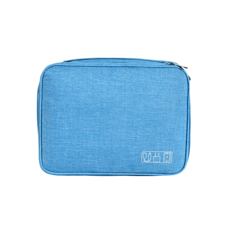 RH916 3 Layers Digital Collection Package Multi-Functional Data Cable Storage Package(Blue) - Digital Storage Bag by buy2fix | Online Shopping UK | buy2fix