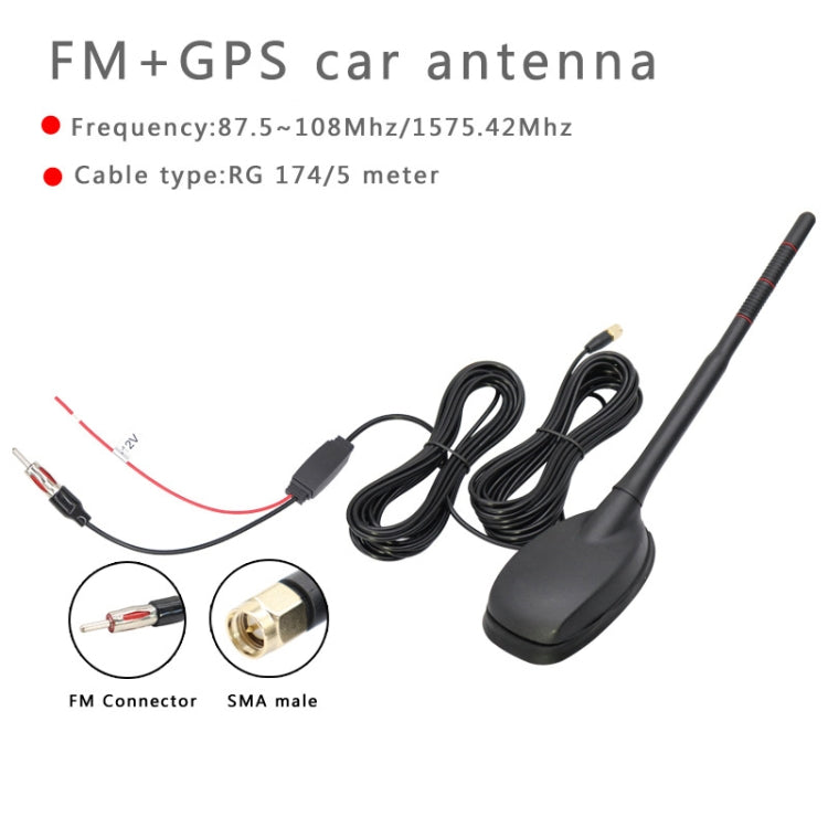 GPS+FM/AM+DAB Car Radio Amplified Antenna - In Car by buy2fix | Online Shopping UK | buy2fix