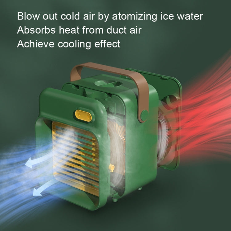 F05 Portable Portable Desktop Mini Spray Air Cooler, Style: Rechargeable(Gem Green) - Consumer Electronics by buy2fix | Online Shopping UK | buy2fix