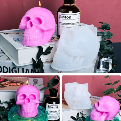 D804 Epoxy Mould Skull Candle Silicone Mould - Home & Garden by buy2fix | Online Shopping UK | buy2fix