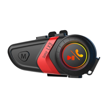 Motorcycle Helmet Call Music Navigation Bluetooth Headset, Color: Red(Hard Pipe Microphone) - Consumer Electronics by buy2fix | Online Shopping UK | buy2fix