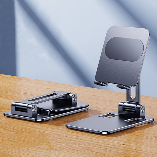 Portable Mobile Phone Tablet Desktop Stand, Color: All Metal Gray - Desktop Holder by buy2fix | Online Shopping UK | buy2fix