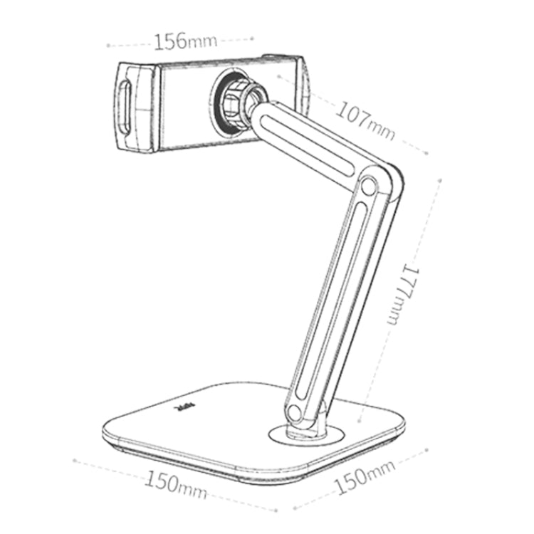 SSKY X38 Desktop Phone Tablet Stand Folding Online Classes Support, Style: Long Arm Charging Version (White) - Desktop Holder by SSKY | Online Shopping UK | buy2fix