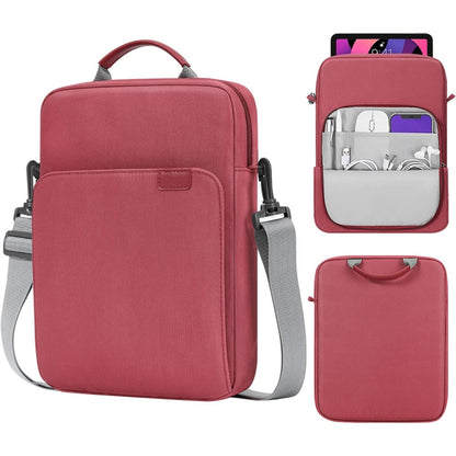 Vertical Laptop Bag Handheld Shoulder Crossbody Bag, Size: 13.3 Inch(Wine Red) - 13.3 inch by buy2fix | Online Shopping UK | buy2fix