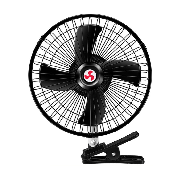 Car Powerful Fixing Clip Cooling High Wind Power Electric Fan, Specification: 8 inch Black 24V - In Car by buy2fix | Online Shopping UK | buy2fix