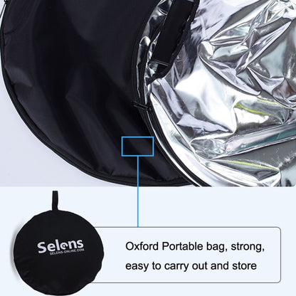 Selens  5 In 1 (Gold / Silver  / White / Black / Soft Light) Folding Reflector Board, Size: 80x120cm - Camera Accessories by Selens | Online Shopping UK | buy2fix